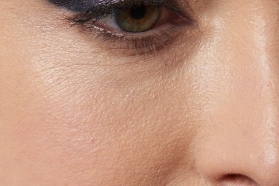 Geschminktes Gesicht in Nahaufnahme